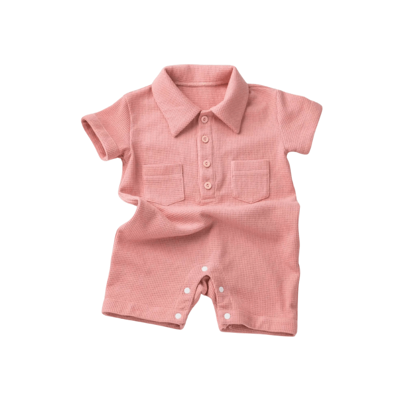 Macacão Gola Polo Infantil Algodão - Masculino Bebê