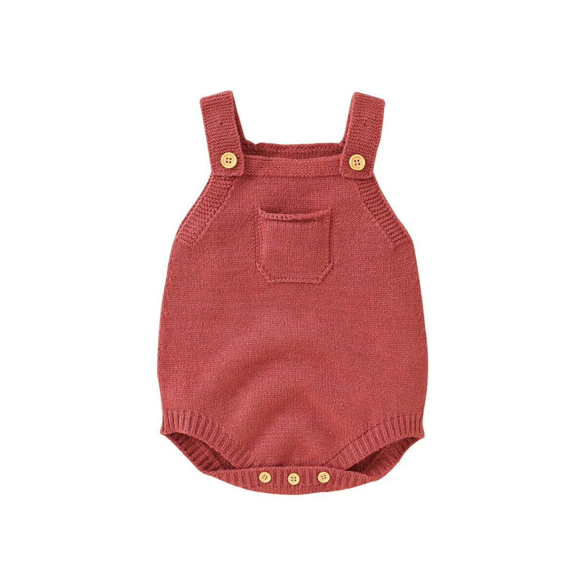 Body Bolsinho Tricô Infantil Vermelho - Masculino Bebê - Tesouro Baby