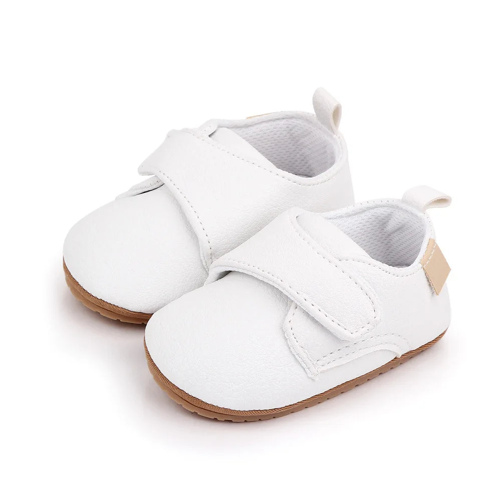 Sapato Bebê Social Couro - Masculino Branco - Tesouro Baby