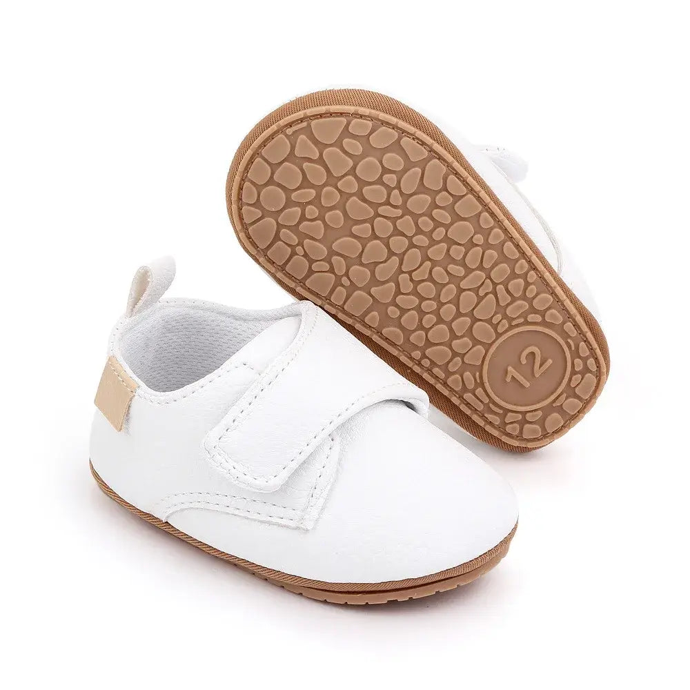 Sapato Bebê Social Couro - Masculino Branco - Tesouro Baby