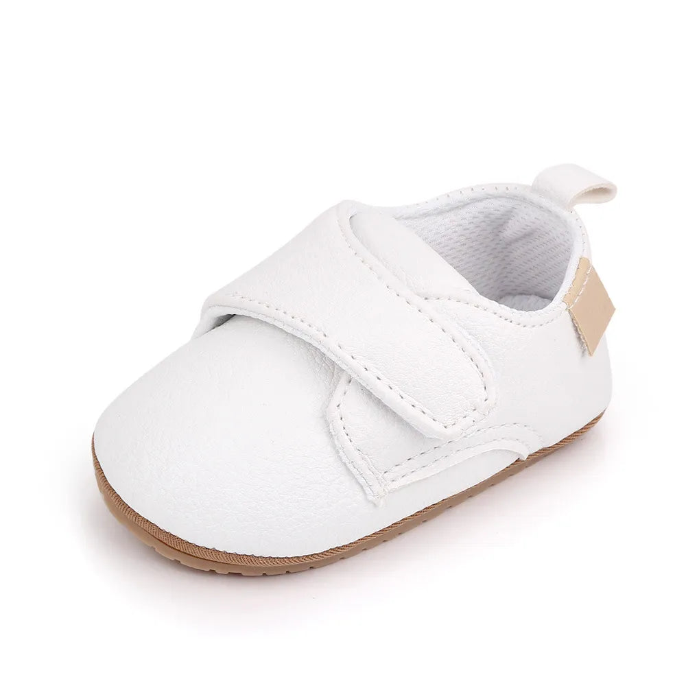 Sapato Bebê Social Couro - Masculino Branco - Tesouro Baby